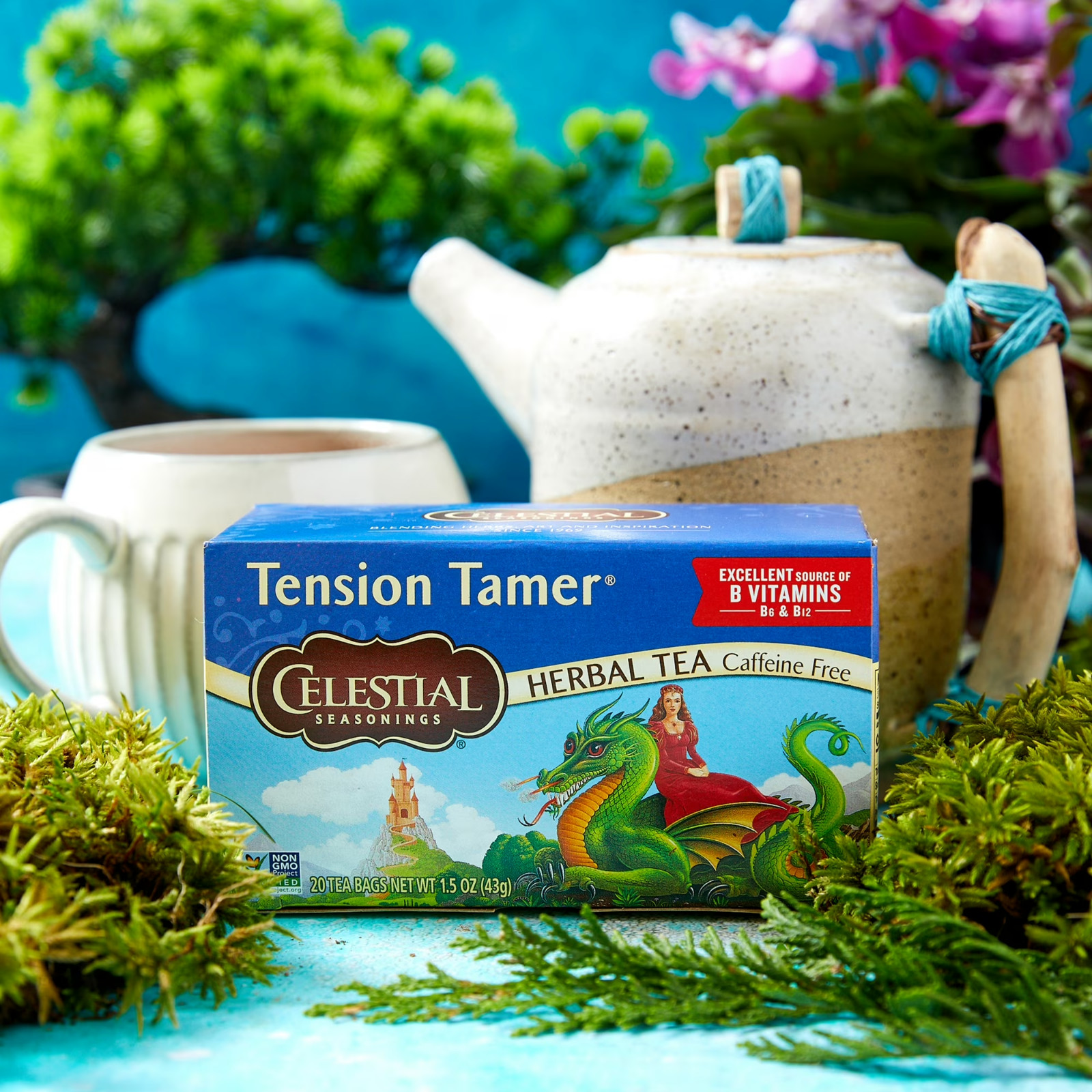 Herbal Tea, Tension Tamer®, Caffeine Free, 20 Tea Bags, 1.5 oz (43 g)