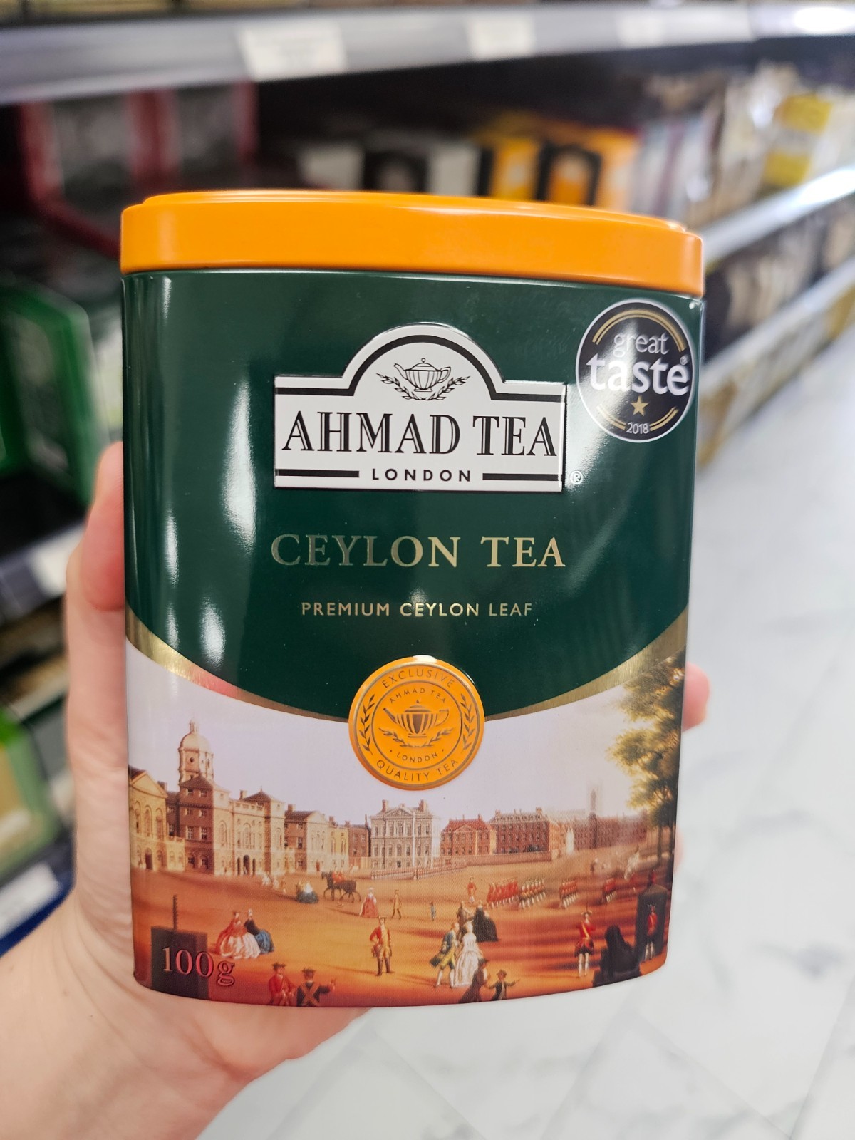 Ahmad Tea Ceylon Tea – Pure Aromatic Blend, 100g for Everyday Enjoyment