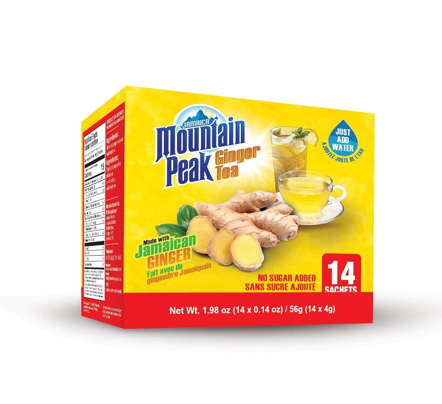 Ginger Instant Tea Unsweetened 14 sachets