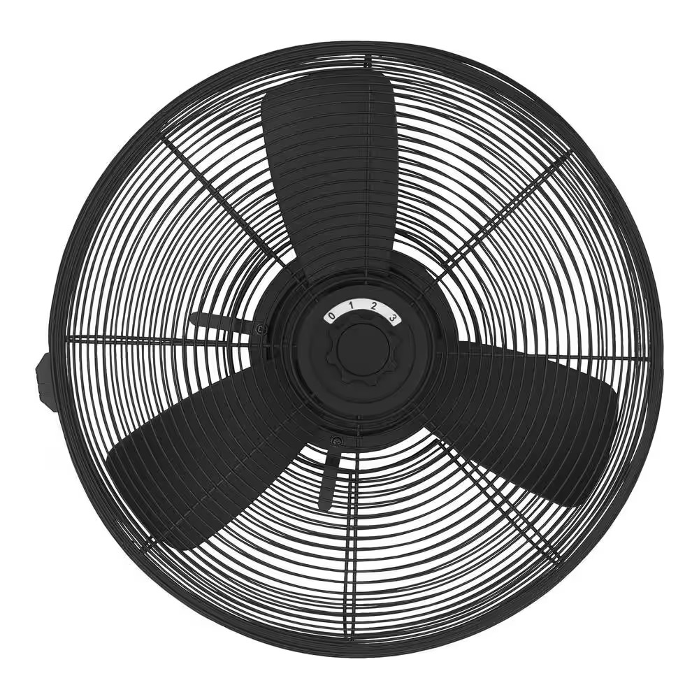 18″ Indoor/Wet Outdoor 3-Speed Portable Fan Matte Black w/ Hanging Hook