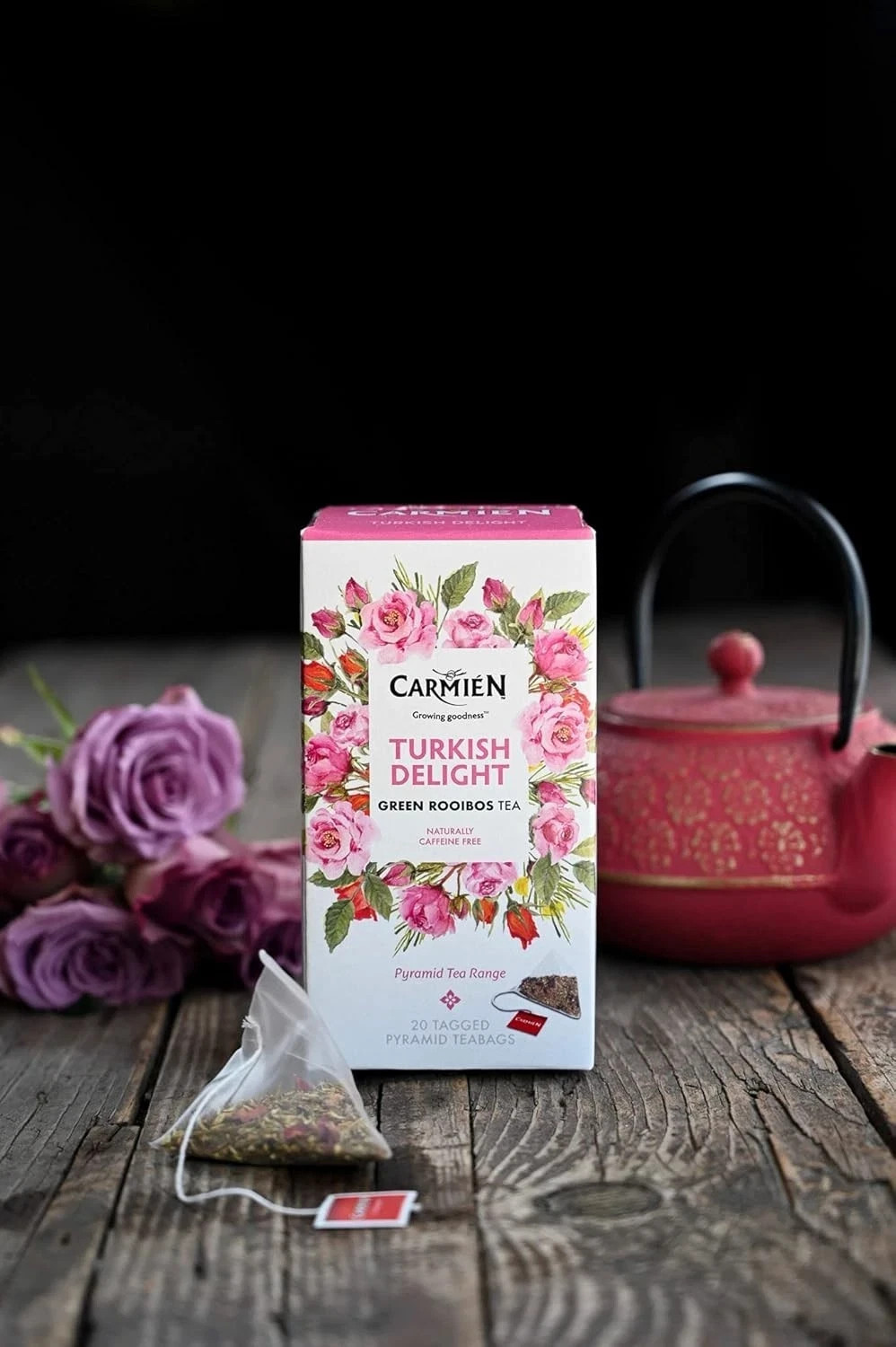 Carmién Tea Pyramid range: Turkish Delight Rooibos Tea 20’s (50g) free shipping