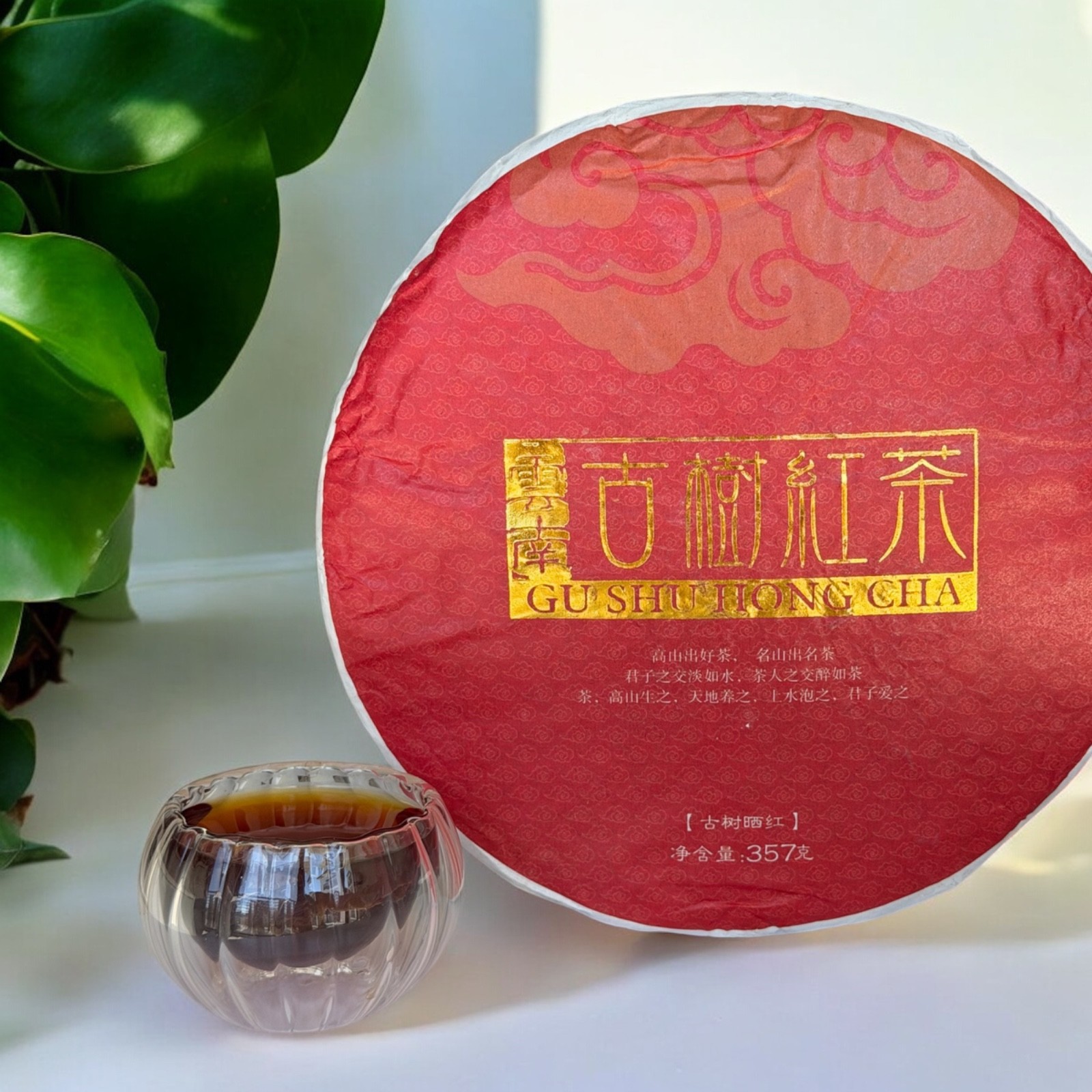 Golden Sip 2021 Gu Shu Hong Cha Yunnan Red Black Tea Cake 357g