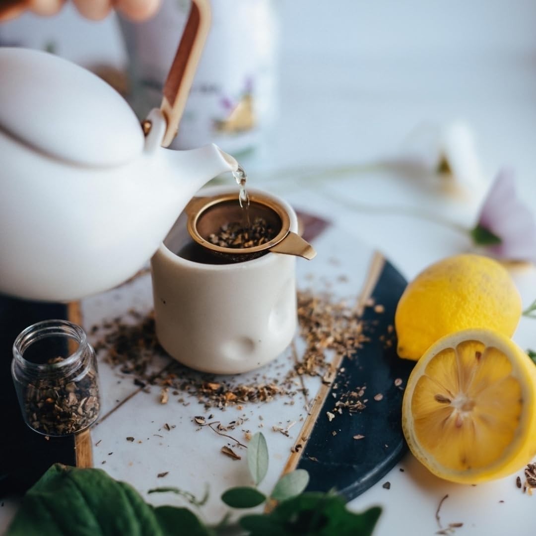 Organic Herbal Lung Tea for Respiratory Support with Mullein and Ginger
