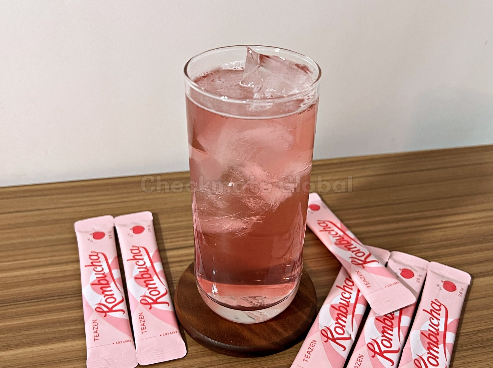 TEAZEN Kombucha Peach 30 Sticks | Sugar-Free Prebiotic