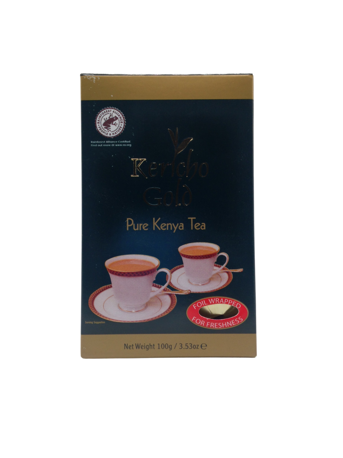 Kericho Gold – Kenya Finest Pure Black Tea – (100g) Loose Tea Foil Wrapped Box