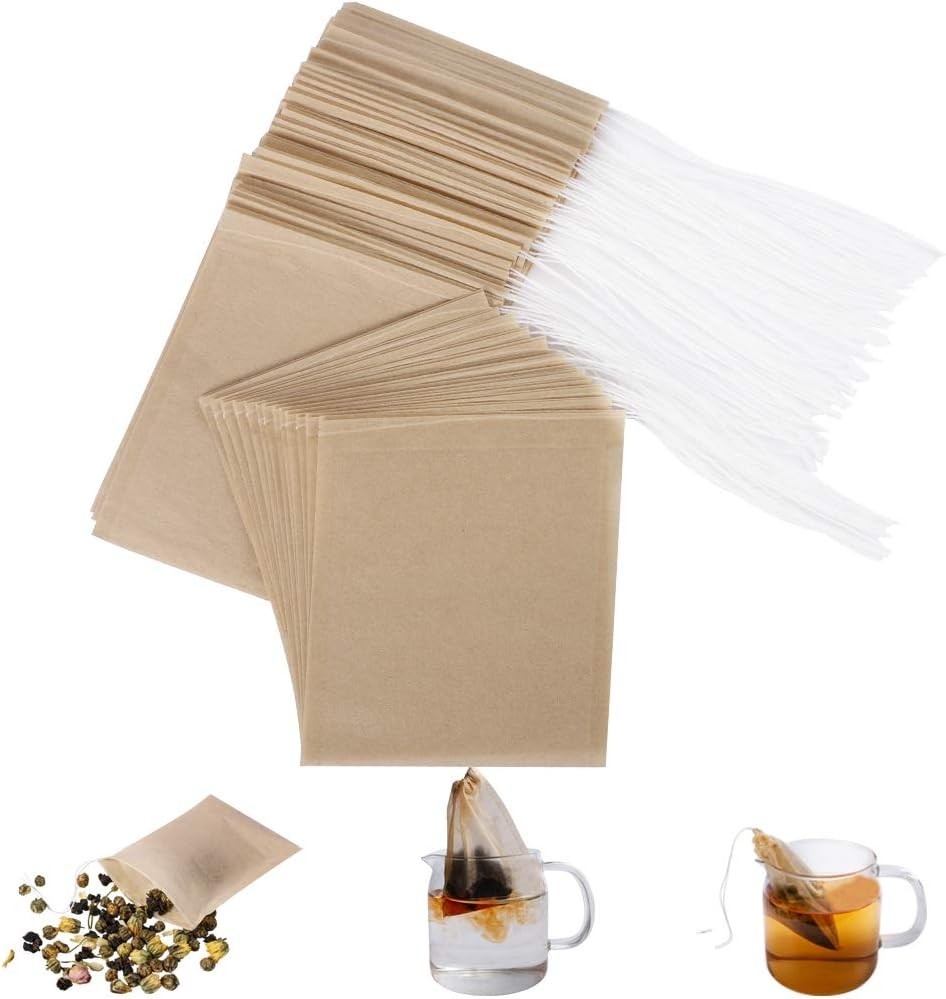 Eco-Friendly Disposable Tea Bags – 100 Unbleached Pulp Sachets for Tea Lovers