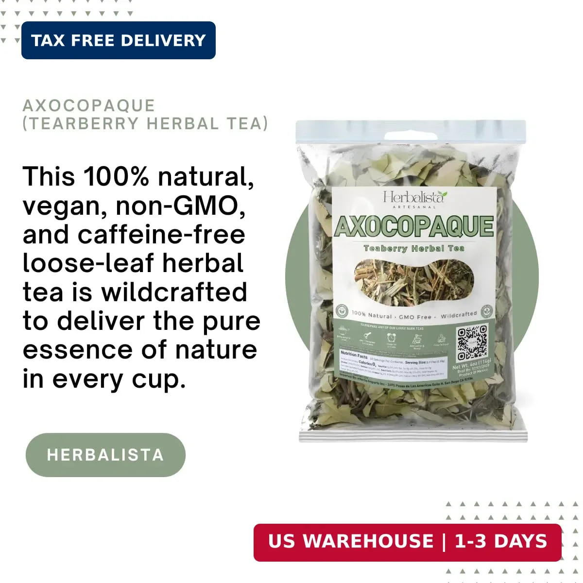 NEW Viral Axocopaque Tea 5oz (141g) – Better Value! | Tearberry Herbal Tea – 40+