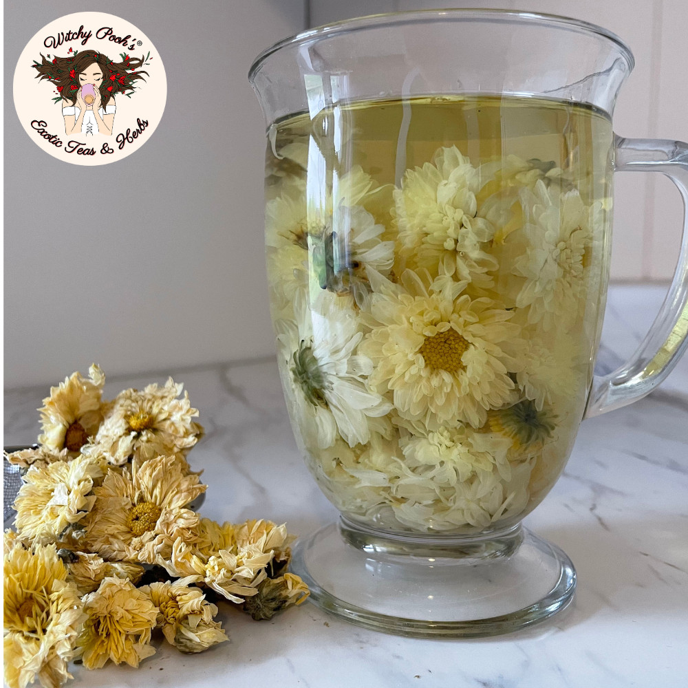 Witchy Pooh’s Chrysanthemum Tea – Whole Flowers, Caffeine Free