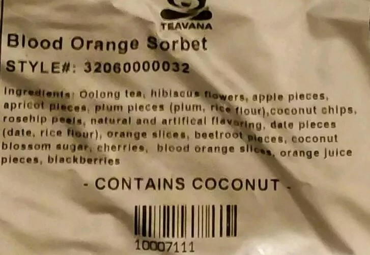 ☃️🎅 NEW! RARE! 2 OZ TEAVANA BLOOD ORANGE SORBET LOOSE LEAF TEA SEALED BAG 🎄🤶