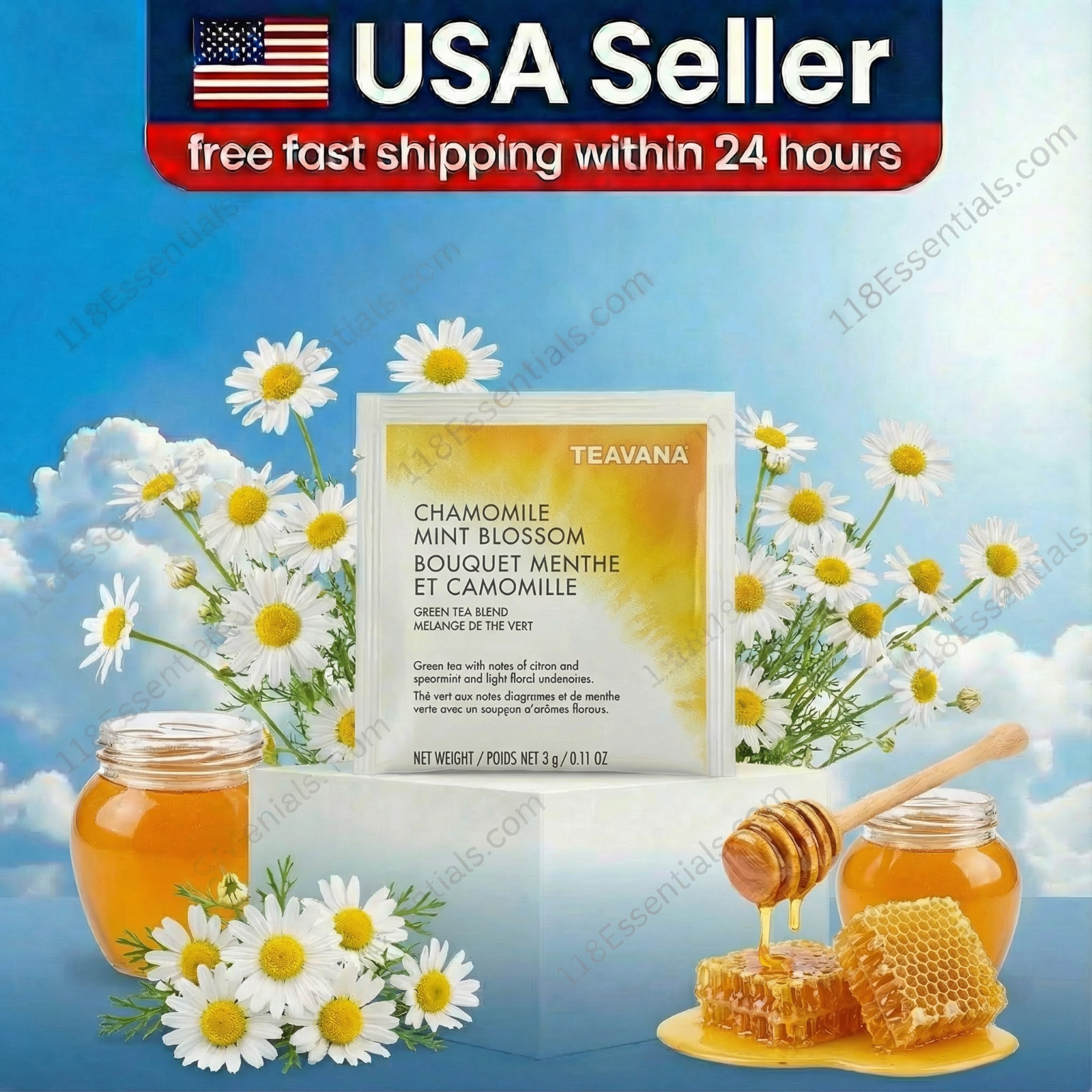 Starbucks Teavana Chamomile Mint Blossom Herbal 100 Tea Sachets (3 Month Supply)