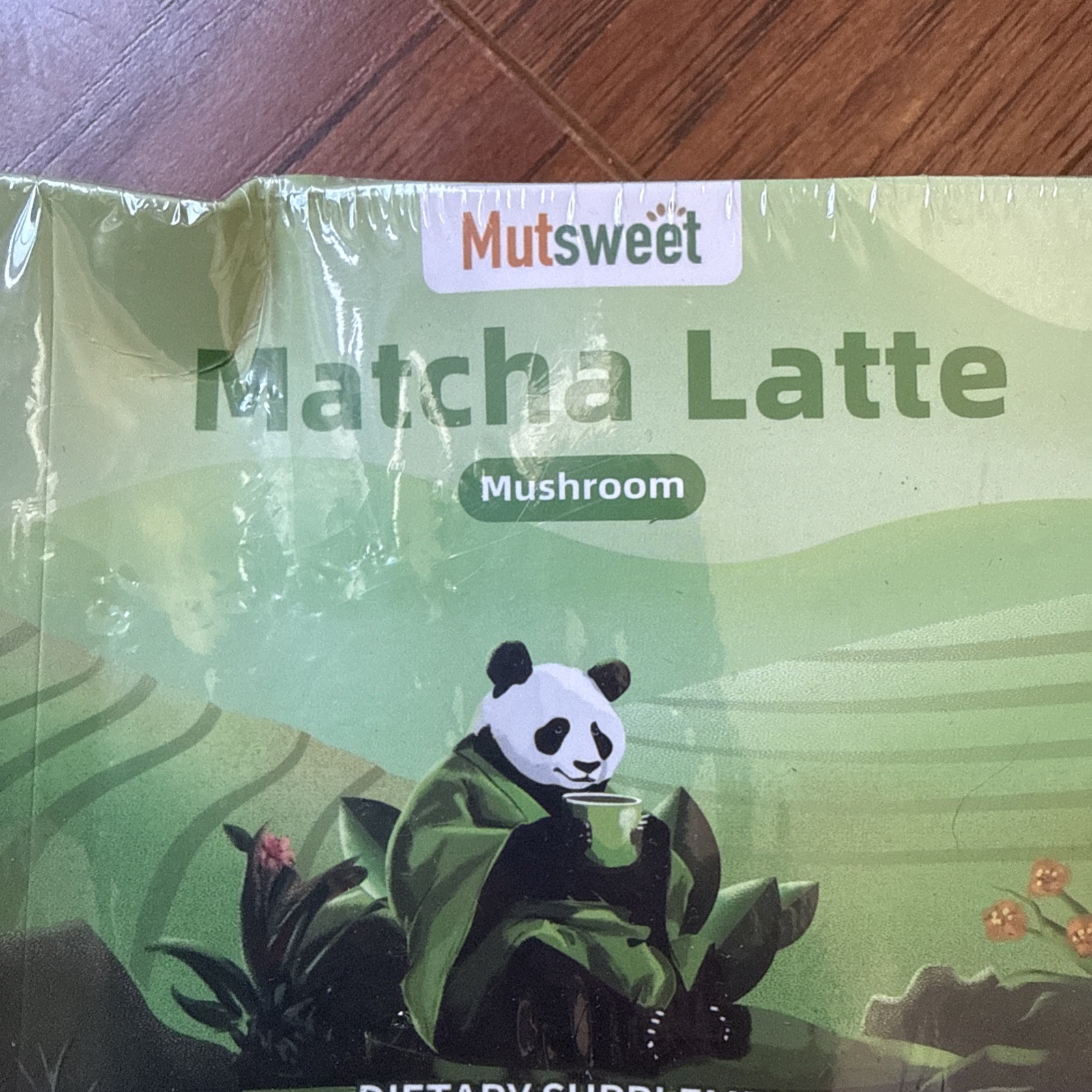 Mutsweet Matcha Latte Mushroom 15 Packets Tea 10 Mushrooms & Skim Milk Powder
