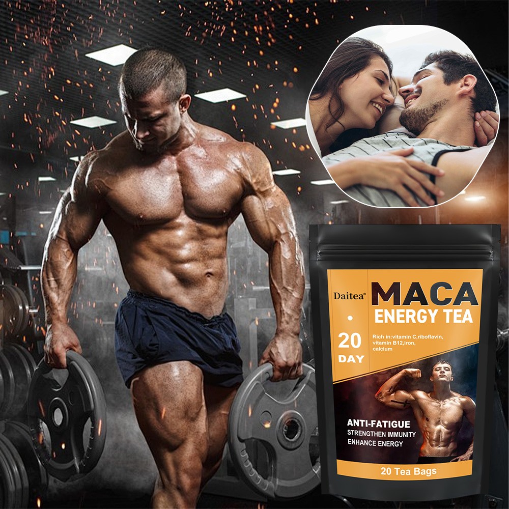 Men’s Black Maca Tea Energy Herbal Supplement Natural Male Energy Drink