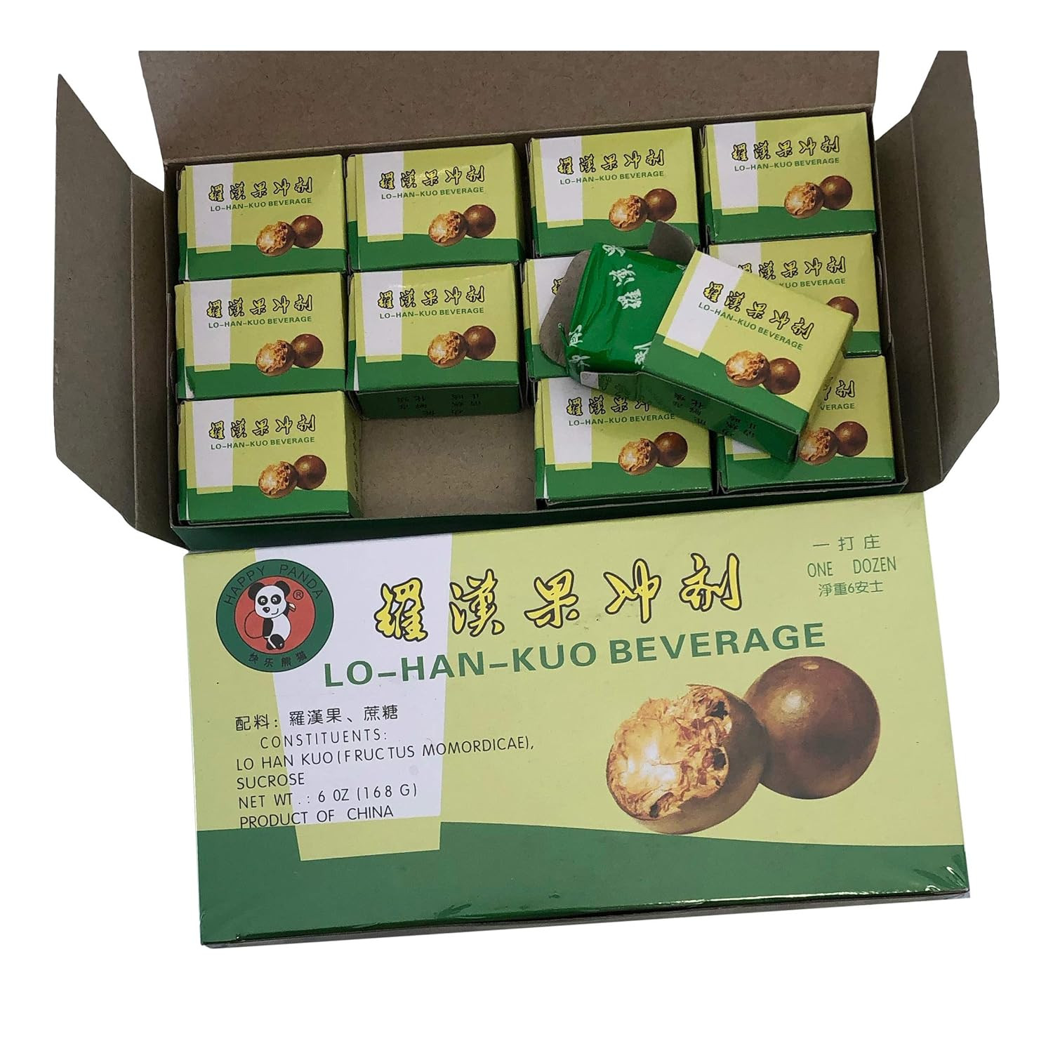 Lo-Han-Kuo Beverage, Chinese Tea 12 Cube Box, Pack of 2 Boxes (24 Cubes)