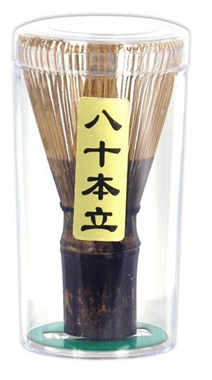 Japanese Matcha Whisk Chasen Bamboo (BLACK) 80 Prongs Tea Ceremony Made in Japan