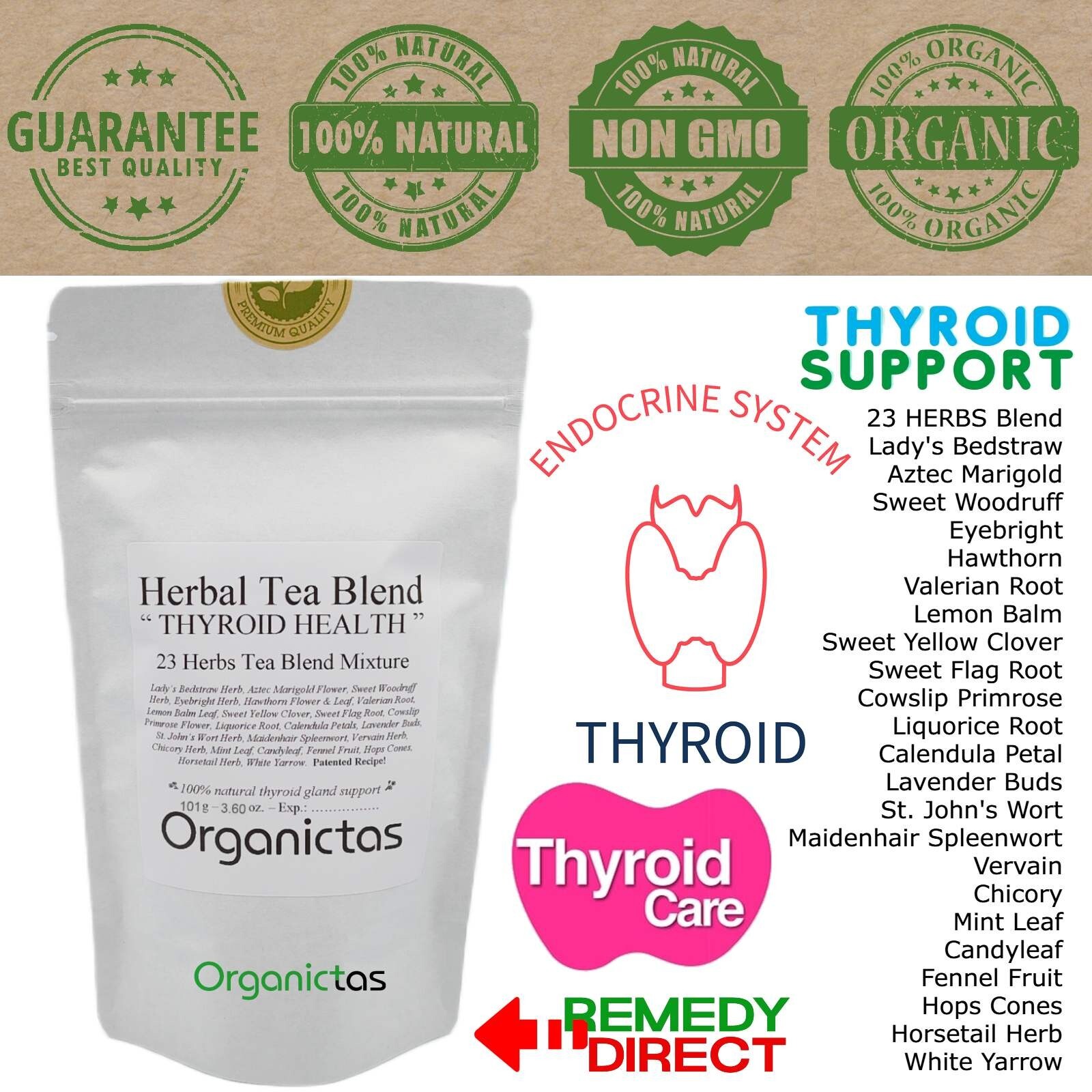 Thyroid Support Herbal Tea / Best Tea for Hormonal Balance, Metabolism & Health