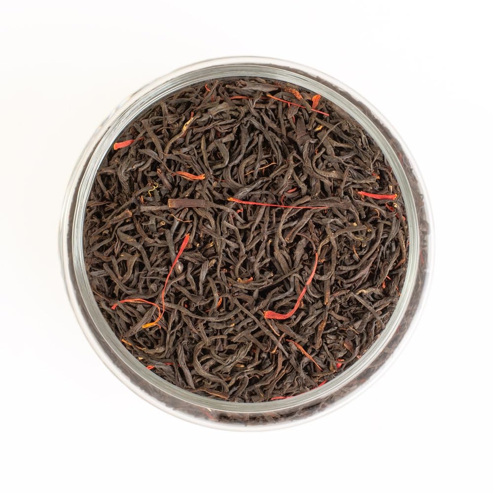 Saffron Black Tea, Handpicked, Highland Grown Whole Leaf Tea, Enriched with P…