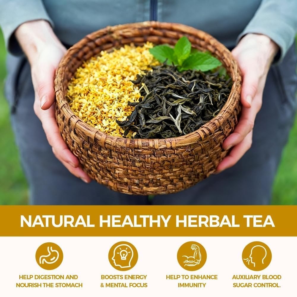 40 Count Premium Osmanthus Oolong Tea Bags 100% Natural, Aromatic Osmanthus …