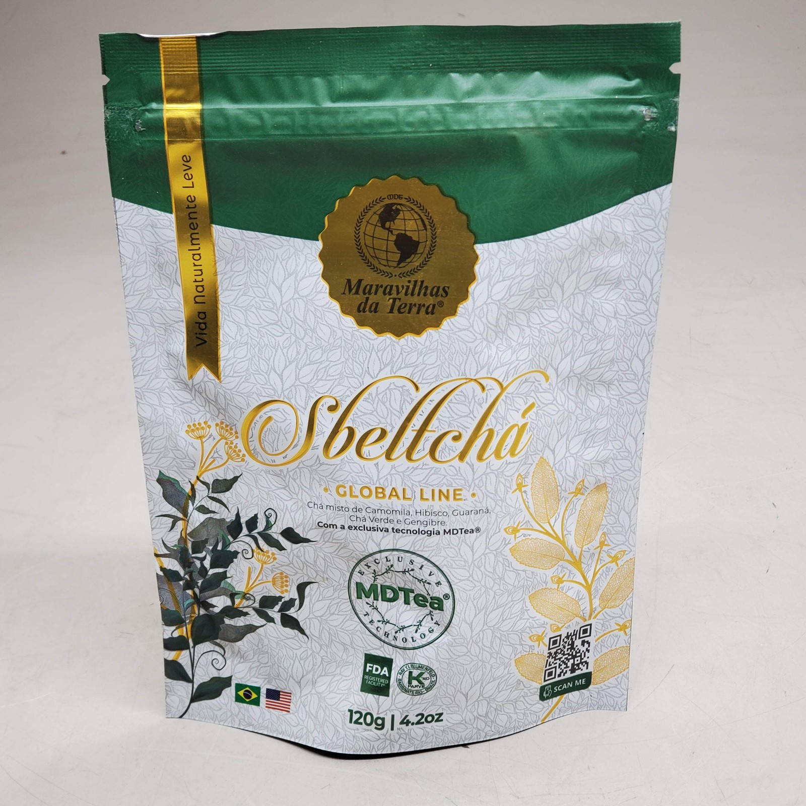 SBELTCHA (10 Pack) Global Line Chamomile, Hibiscus, Guarana MDTea 4.2 oz BB 08/2
