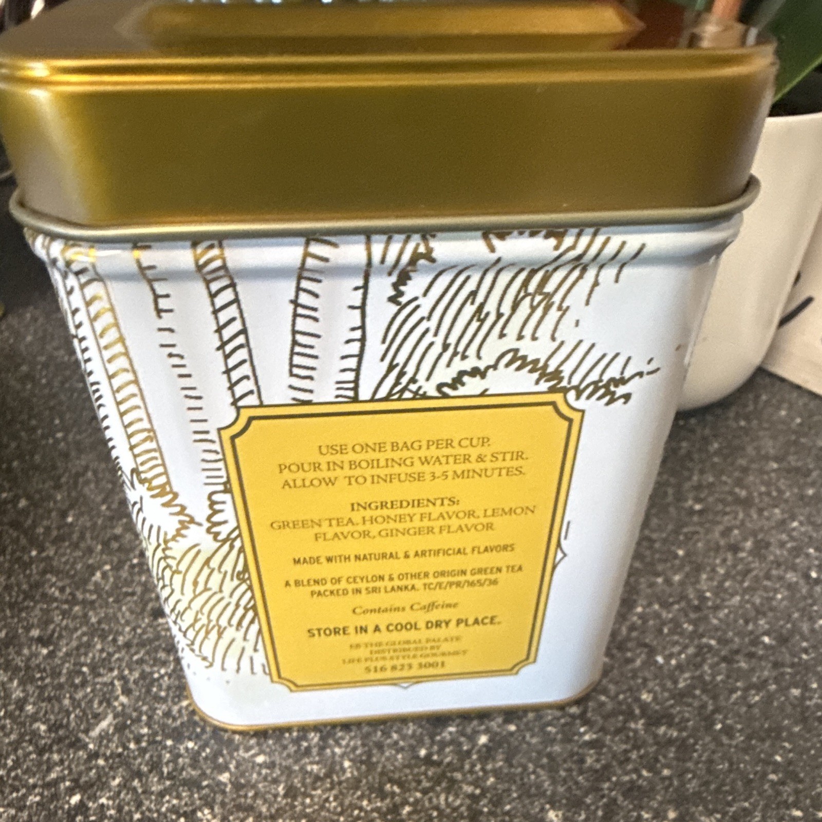 Pooh’s Brews Tea Honey Lemon Ginger Green Tea Bags, 50 Pack 75g Zero Carbon
