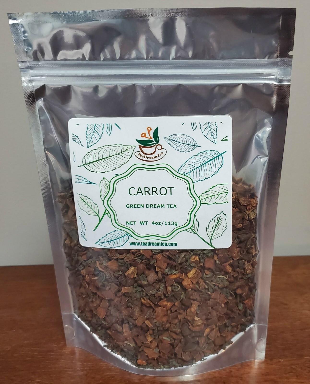 Carrot Green Dream Tea Roast Carrot Free Wooden Spoon + 5 Disposable Tea Bags