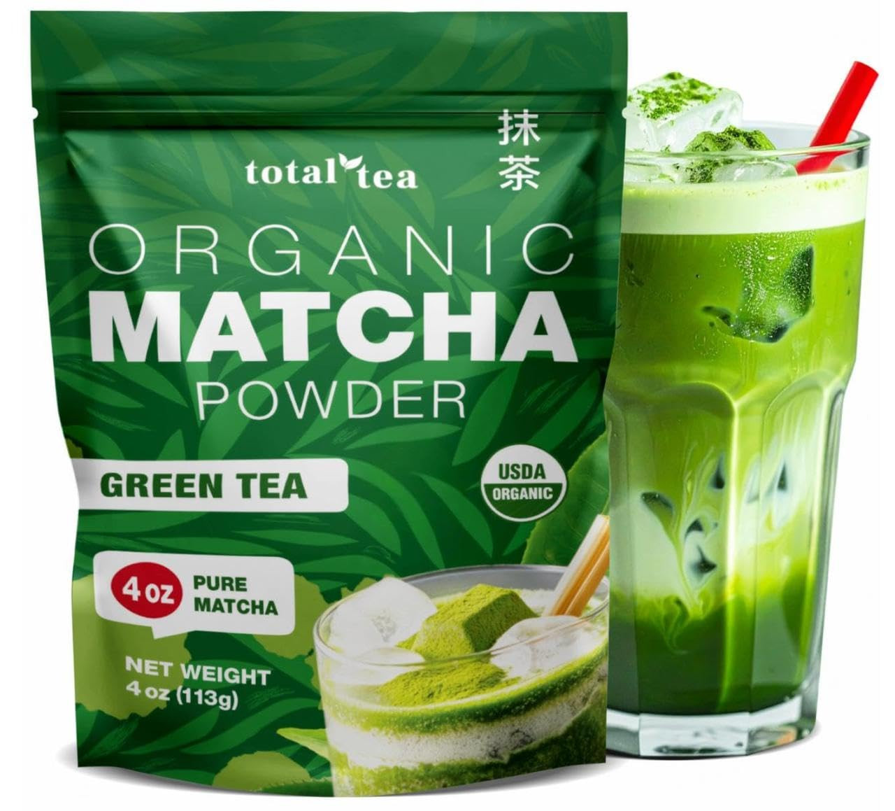 Organic Matcha Green Tea Powder (4-Oz) – Certified USDA Organic Powder for Match