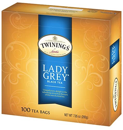 Twinings Lady Grey Black Tea 100 Individually Wrapped Tea Bags Orange Peel & …