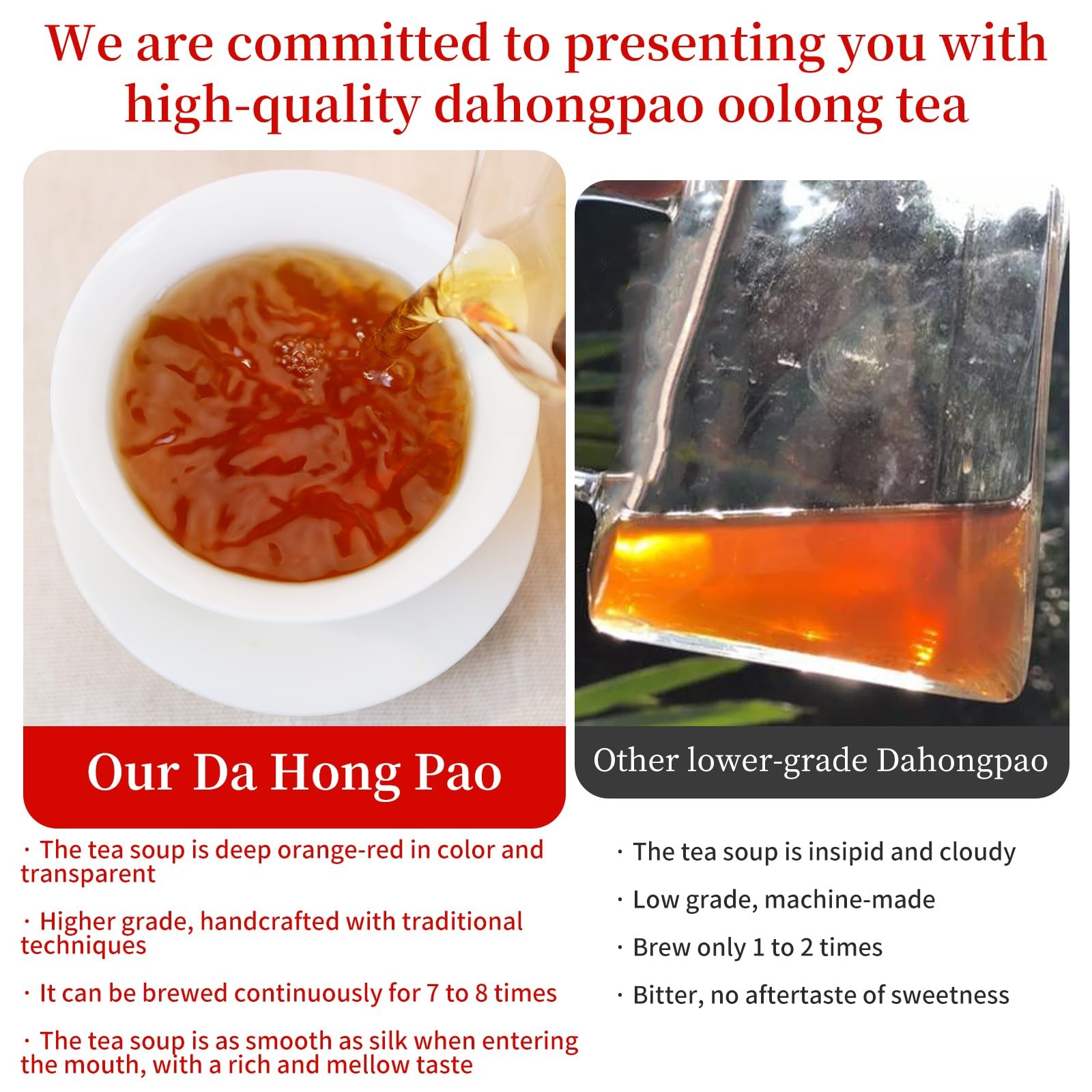 XIXICHA Dahongpao Oolong Tea Rock Tea 80g/2.82oz 8g*10bags Chinese Loose leaf…
