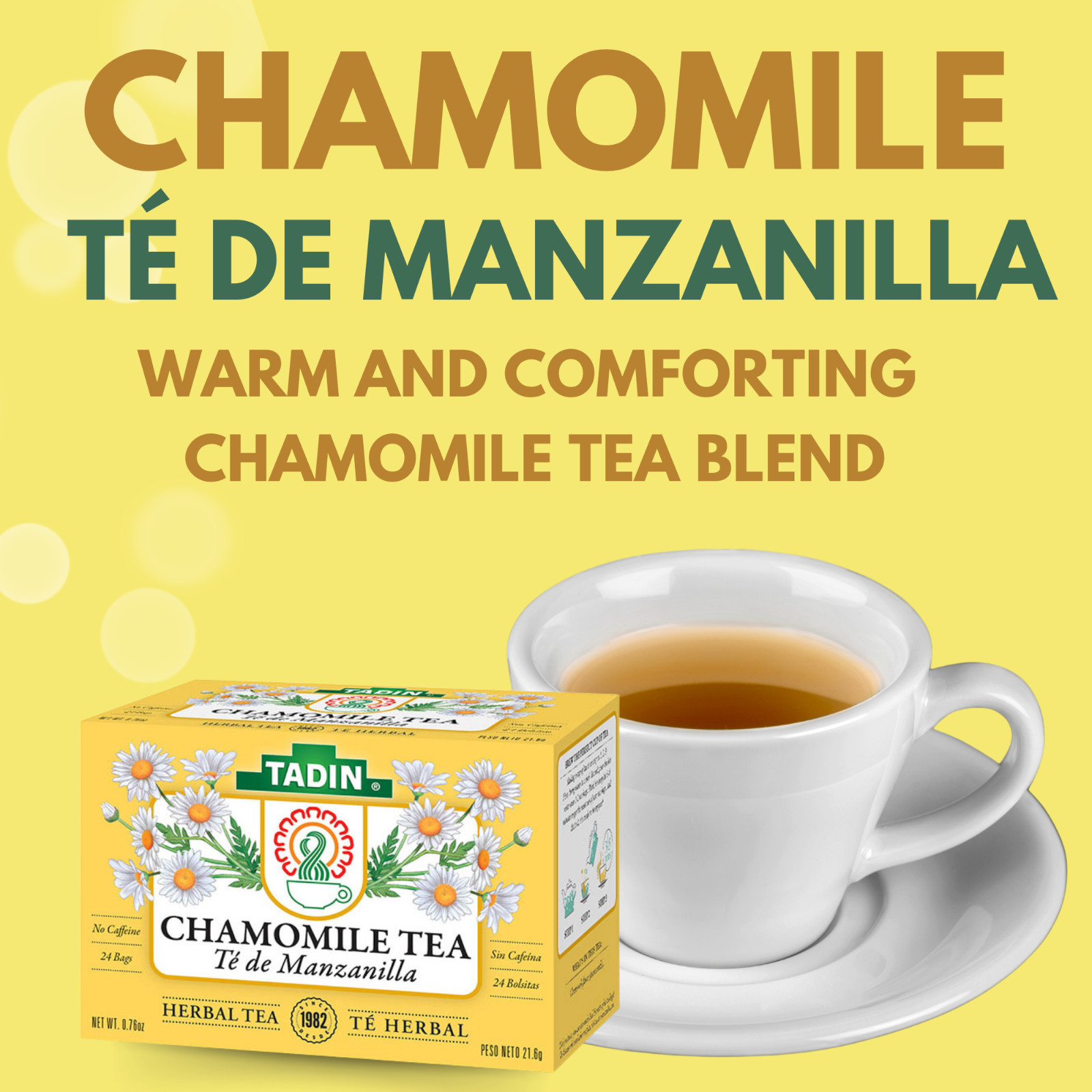 Tadin Manzanilla Chamomile Tea, 24 ct