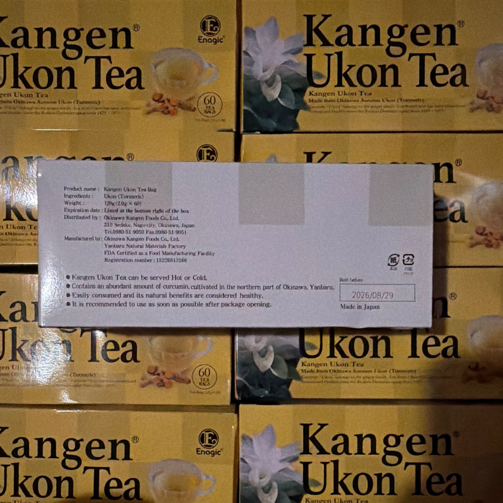 9 boxes of Enagic Kangen Ukon Tea Herbal Turmeric Bagged Japanese 60 Bags 120g