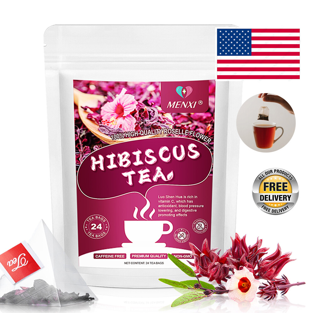 24 Hibiscus Tea Bag Natural Dried Hibiscus Flower Support Digestion Herbal Tea