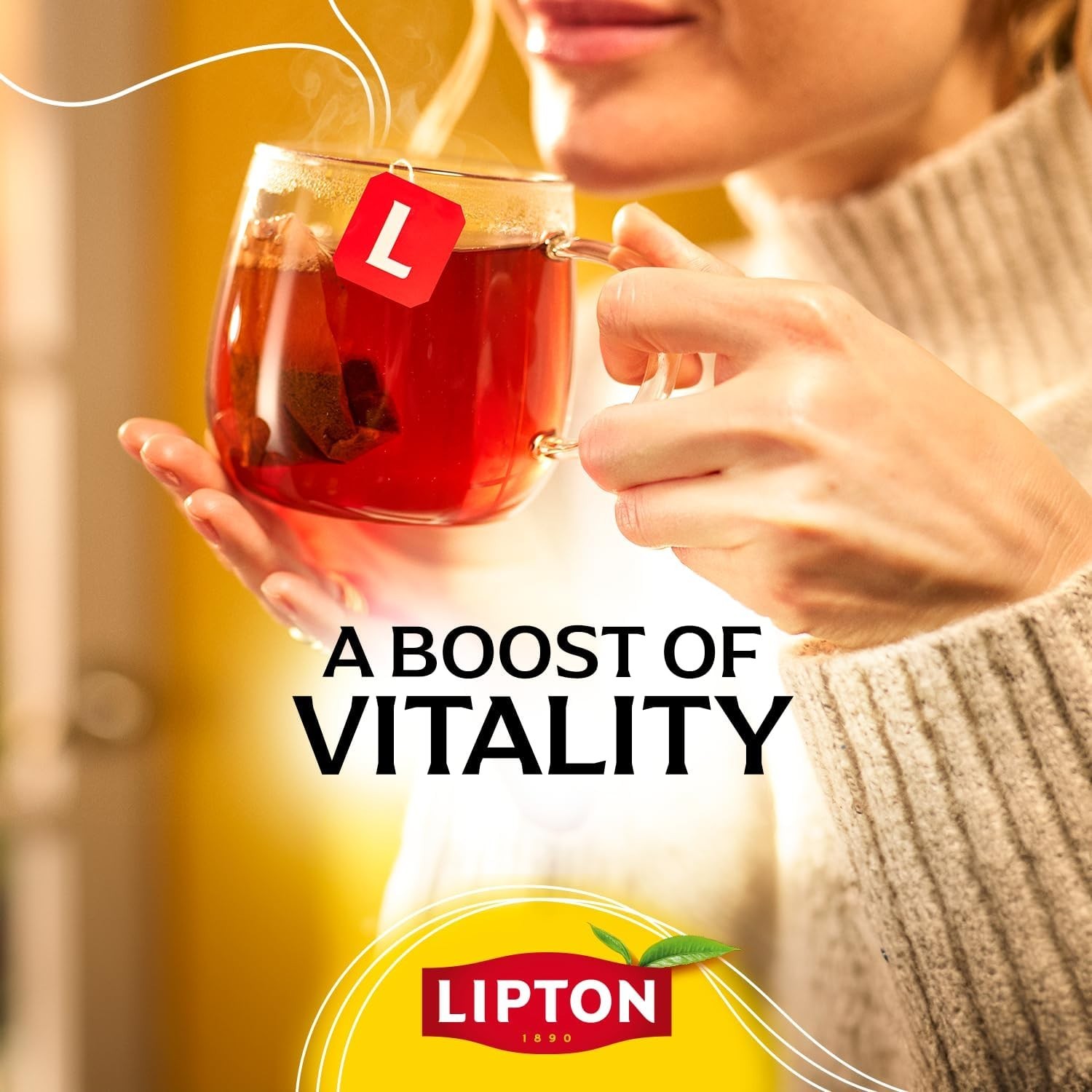 Lipton 600-Count Black Tea Bags – High Caffeine Breakfast Tea for All-Day Energy