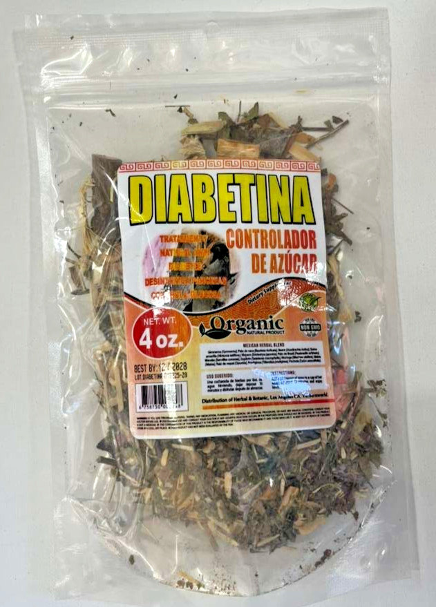 Diabetina Herbal Blend 4oz -Organic Mexican Herbal Tea / Té Natural de Hierbas