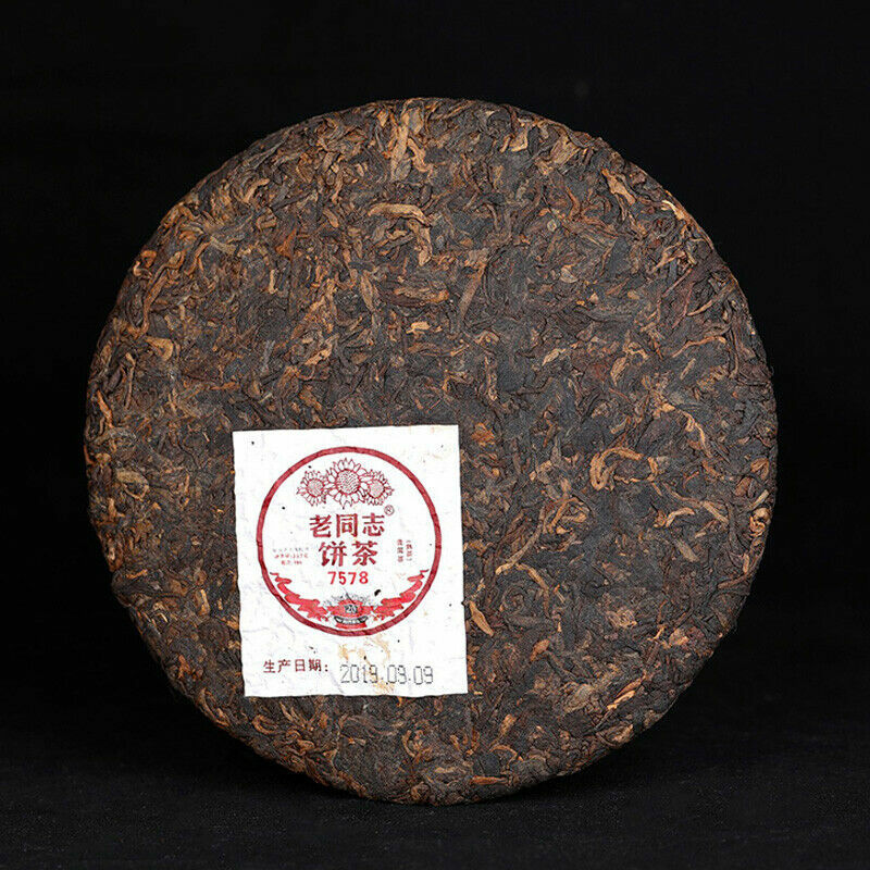 2019 Haiwan Lao Tong Zhi Old Comerade 7578 Ripe Puer Pu’er Pu-erh Tea Cake 357g