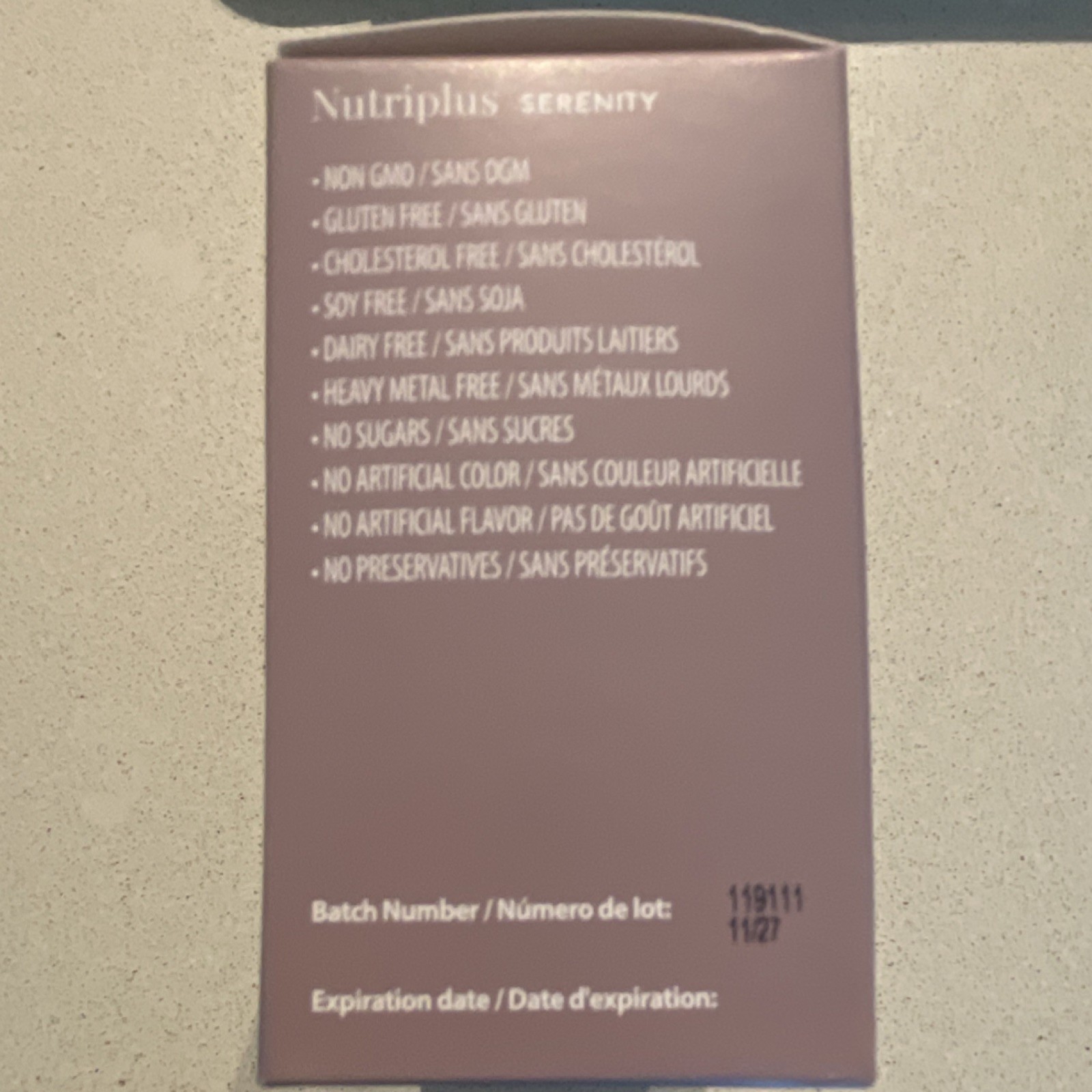 Nutriplus Serenity Herbal Tea Powdered Extract Lemon Flavor 30 Sachets 51g