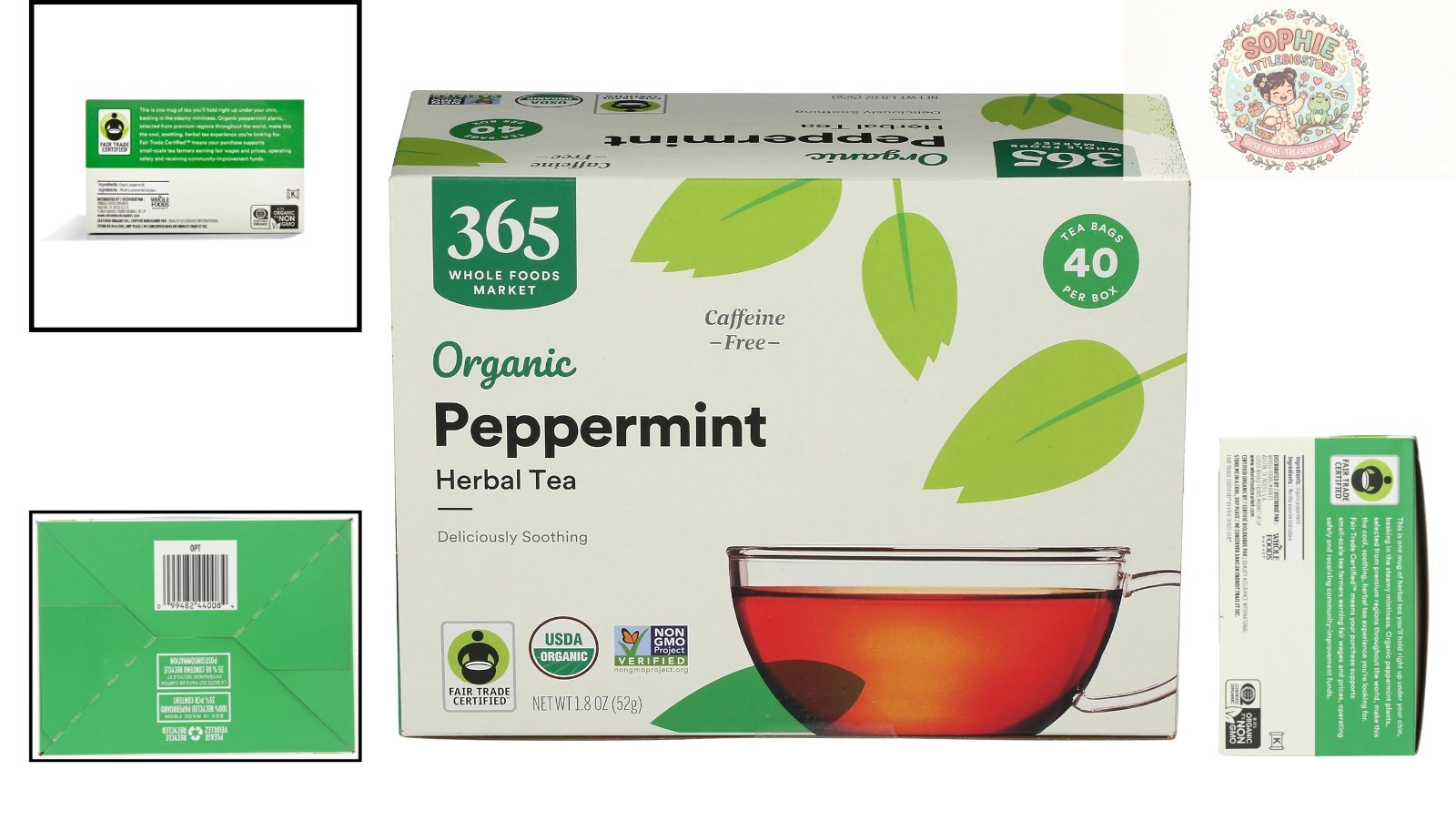 40 Count USDA Organic Peppermint Tea – Refreshing & Relaxing Herbal Brew