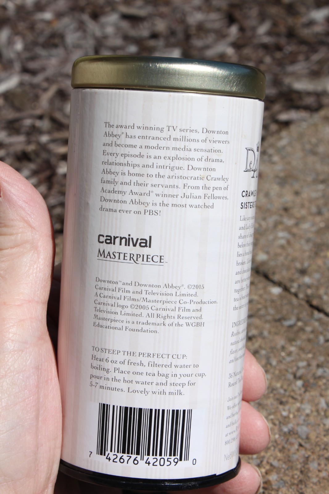 Downton Abbey Crawley Sisters Tea Canister opened