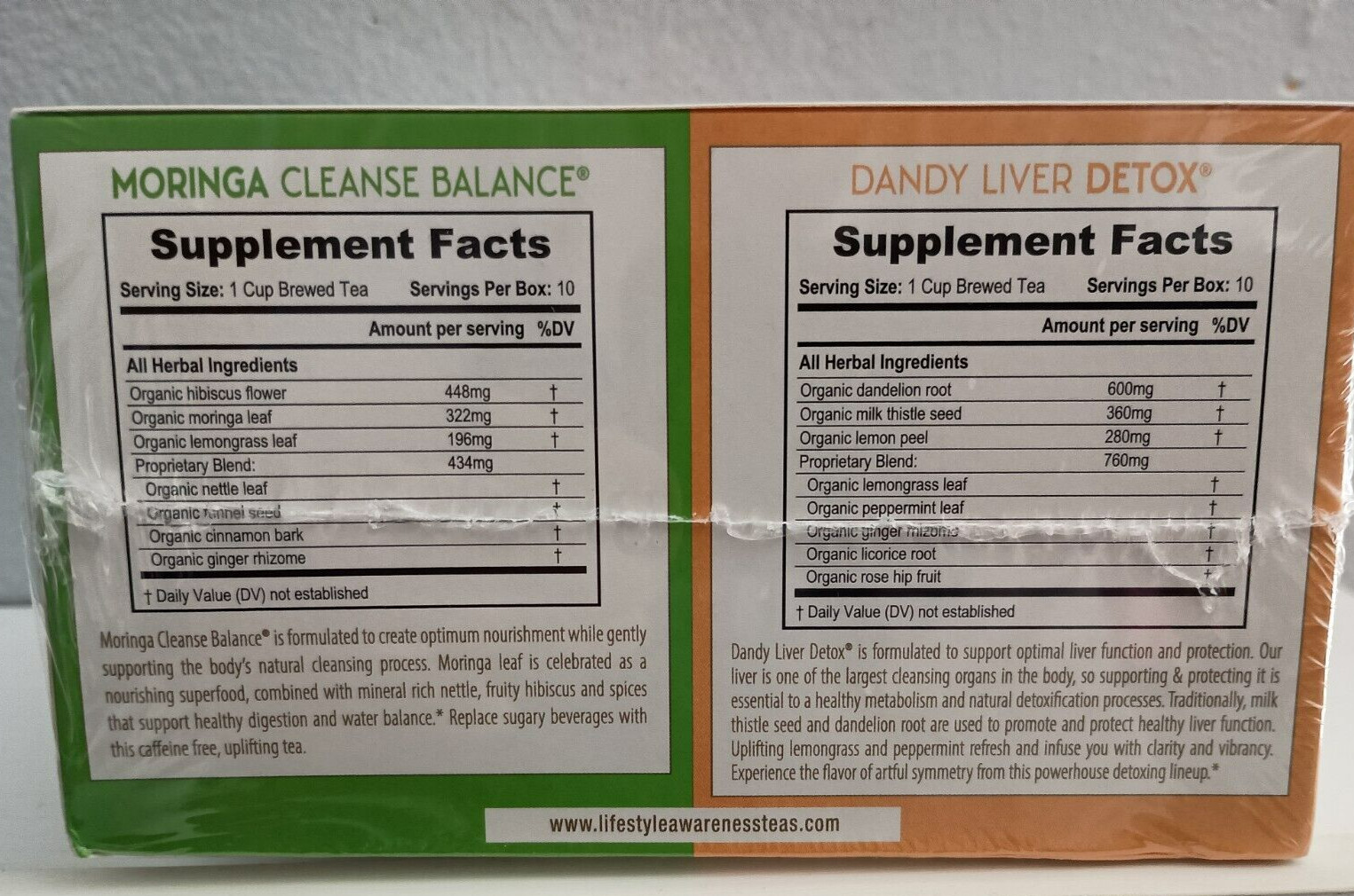 Lifestyle Awareness® Detox Cleanse Kit Organic Tea 40 Bags Healthy Lifestyle Tea