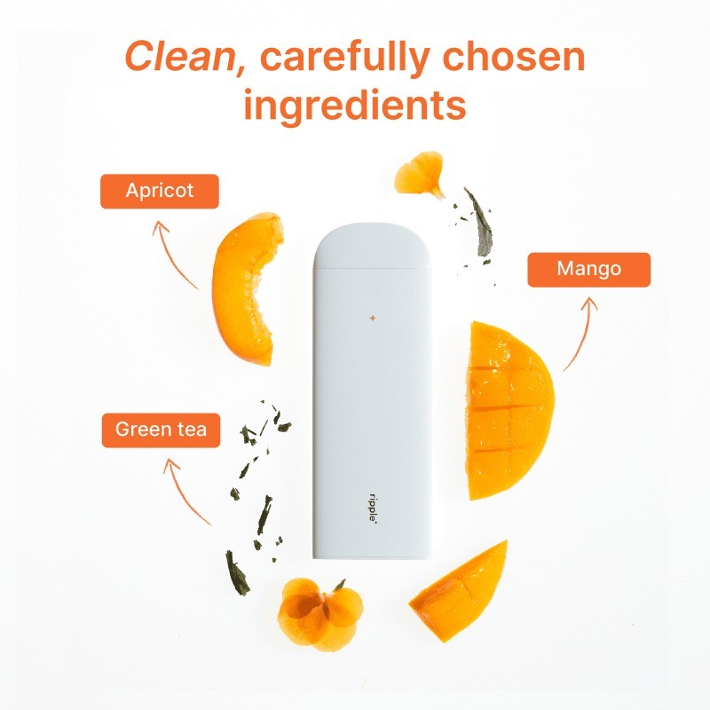 Mango Diffuser 1,000 Puffs 0% Nicotine + Green Tea & Apricot 100% Recyclable