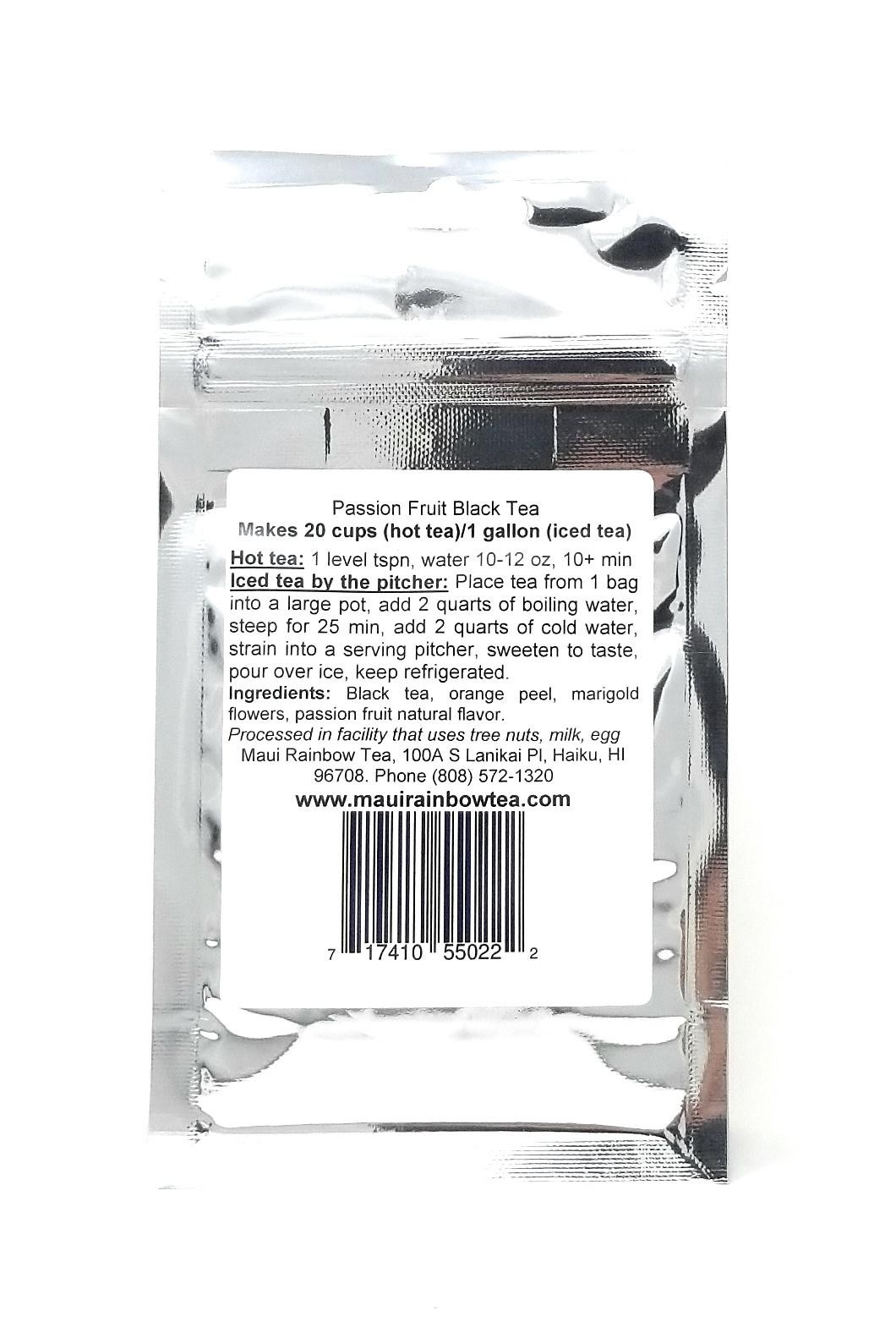 Maui Rainbow Tea Passion Fruit Black Tea Hawaiian Loose Leaf Caffeinated 1.35oz
