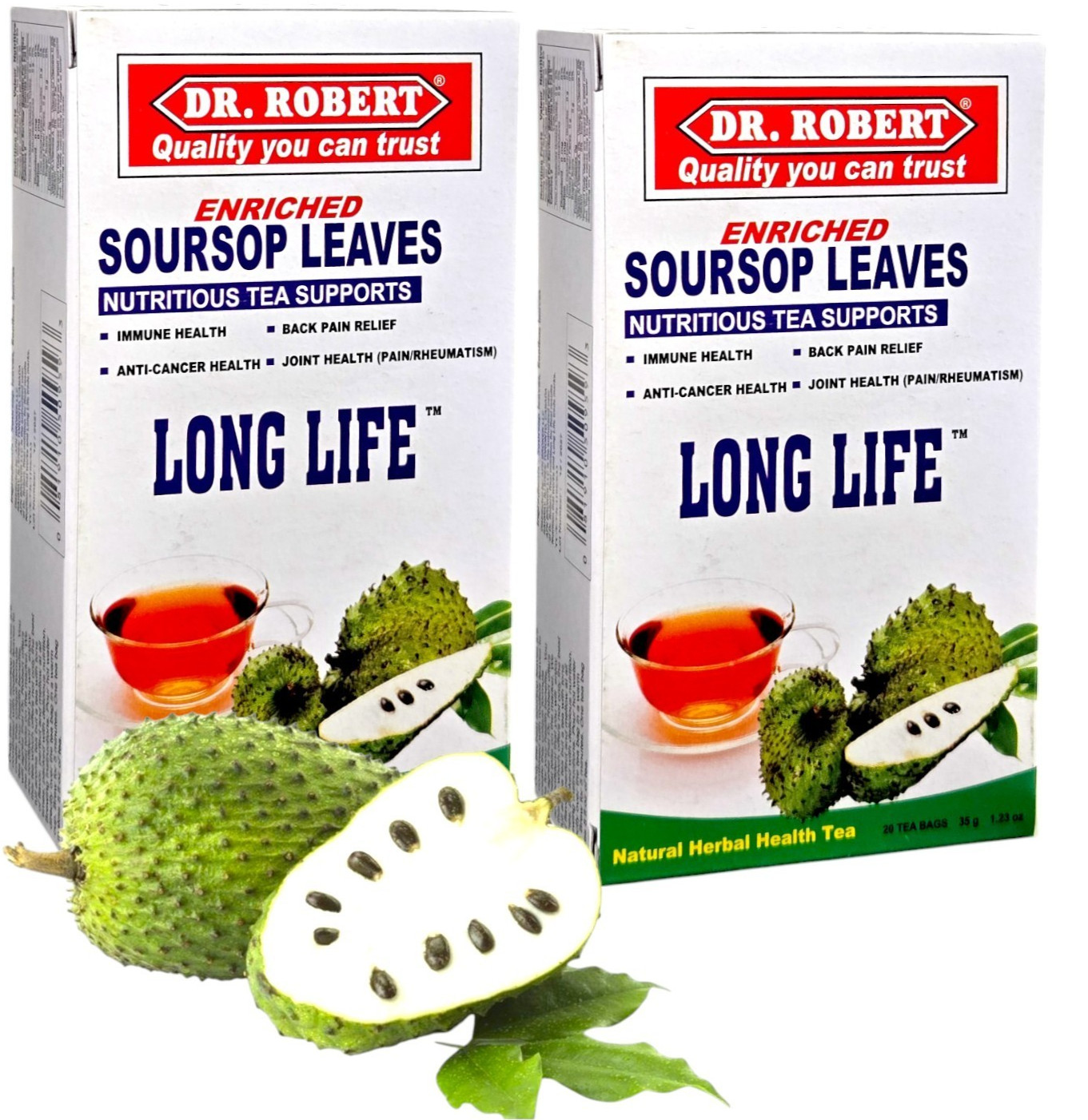 Soursop Leaves Tea Bags 20ct Natural Herbal Health Hojas de Guanabana 2-pack