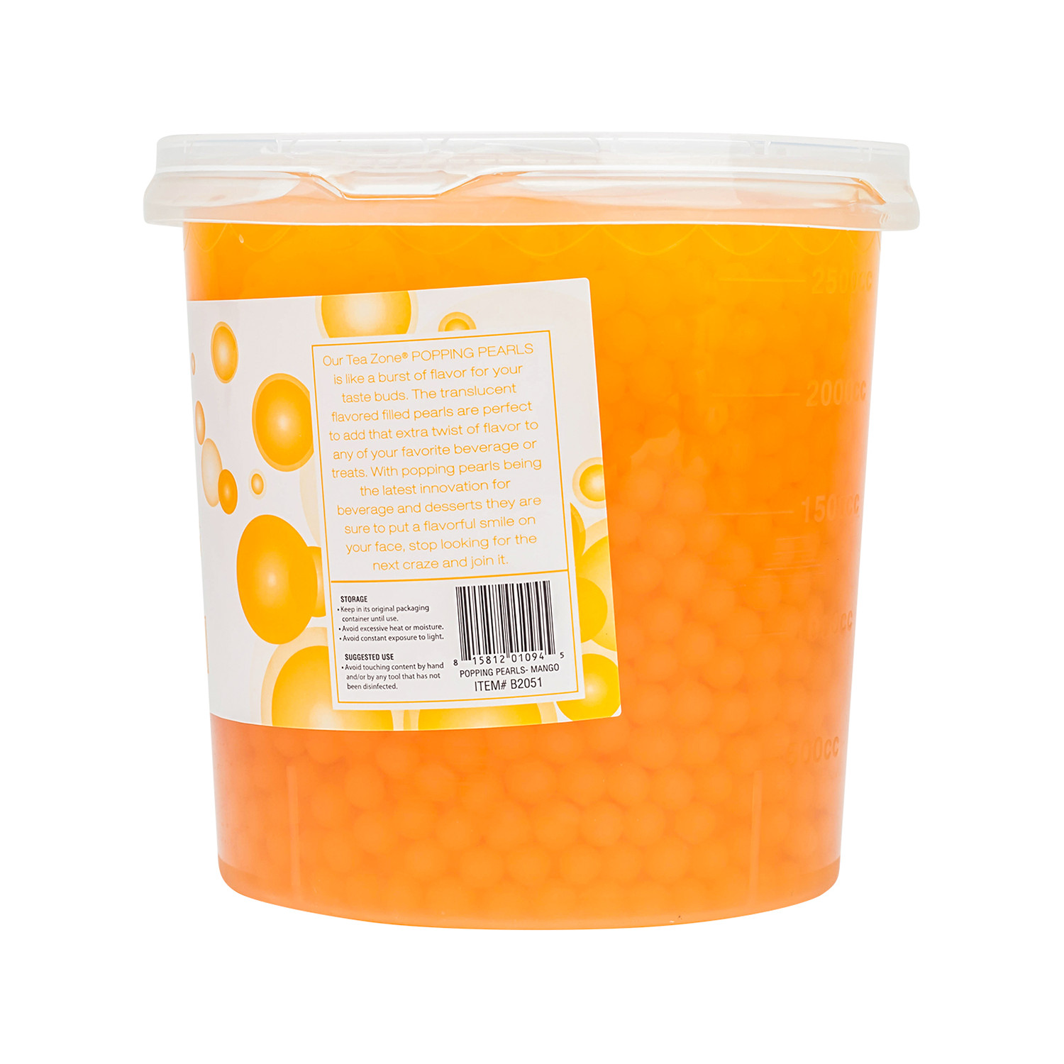 Tea Zone Mango Popping Pearls (7 lbs), B2051