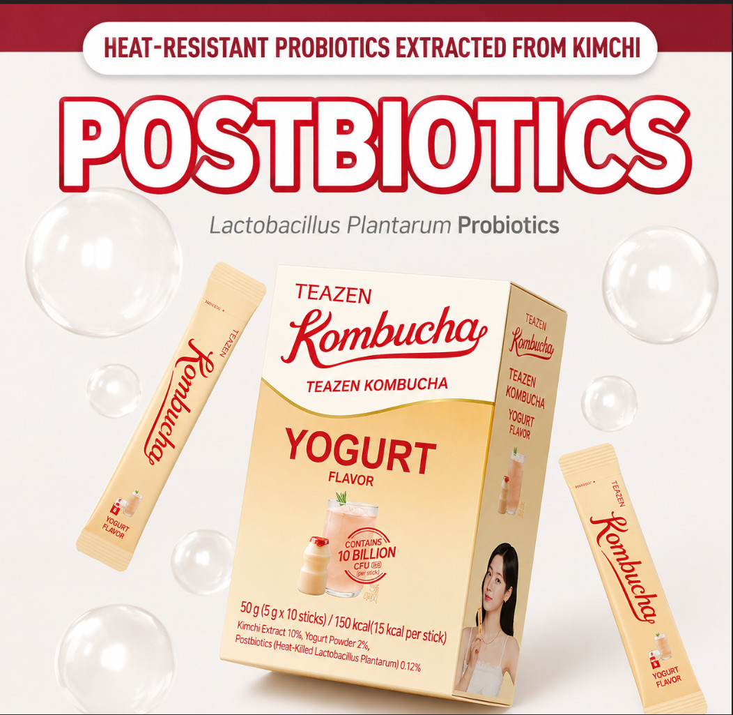 Teazen kombucha yogurt probiotic tea drink mix 30 sticks x2 with bottle K-food