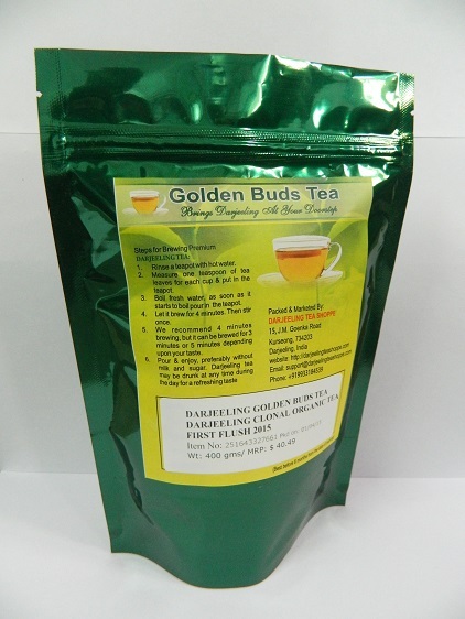 GOLDEN BUDS TEA (FRESH FIRST FLUSH 2024) DARJEELING CLONAL ORGANIC TEA 400 gms