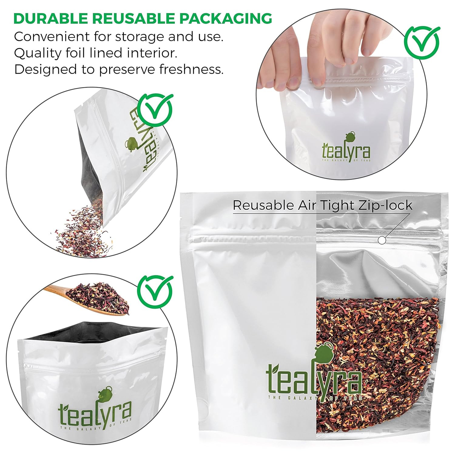 – Strawberry Hibiscus Sangria – Apple Orange Mint – Herbal Fruity Loose Leaf Tea