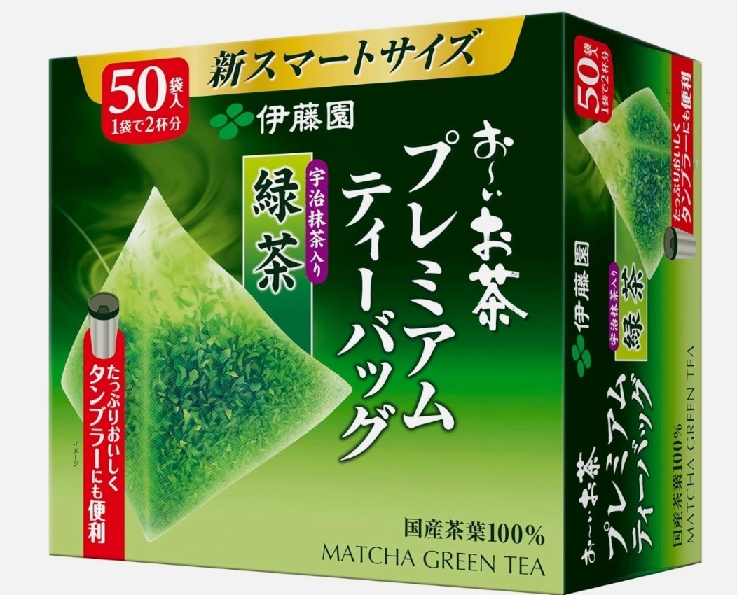 Japanese Green Tea with Matcha ITOEN Premium Triangle Tea Bag 50pcs Pure Tea NEW