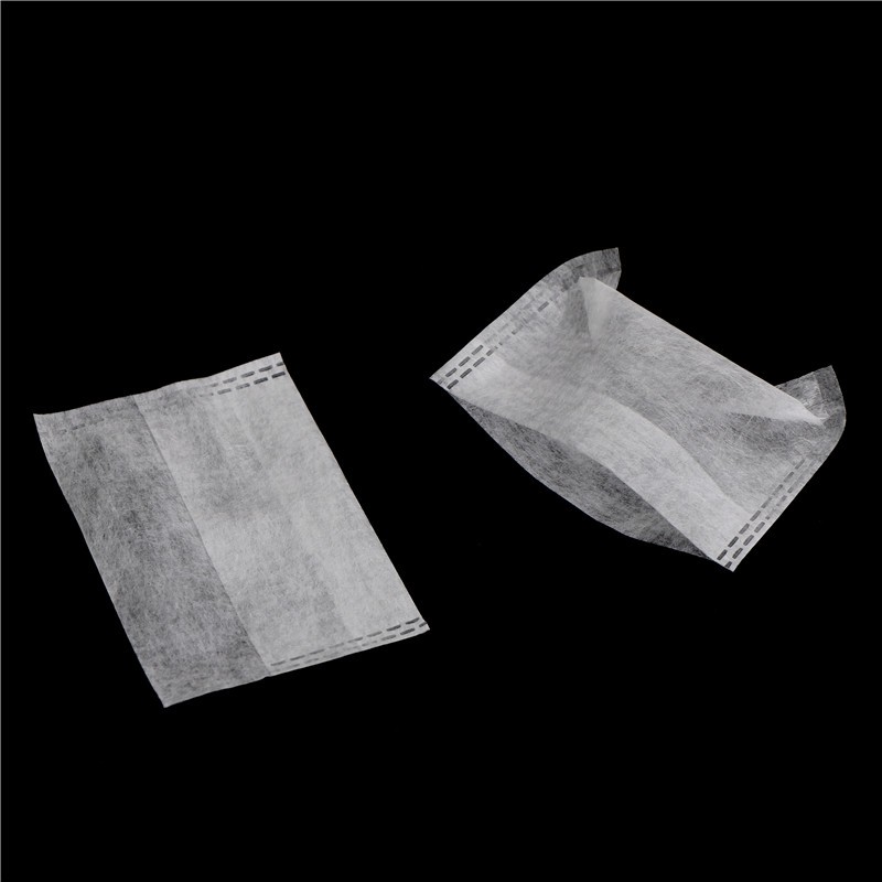 100X Empty Tea Bags Corn Fiber Fold Close Heat Seal Filter Paper Tea Infuser Jf