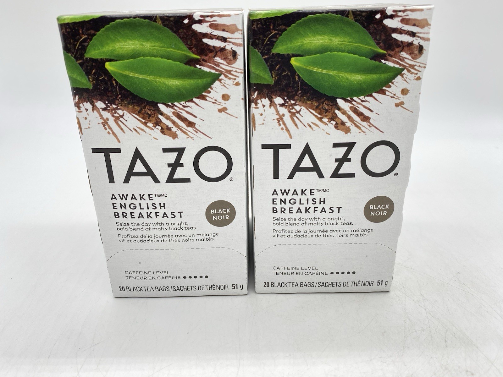 Tazo Awake English Breakfast Black Tea Bags Organic 2 Boxes of 20 each