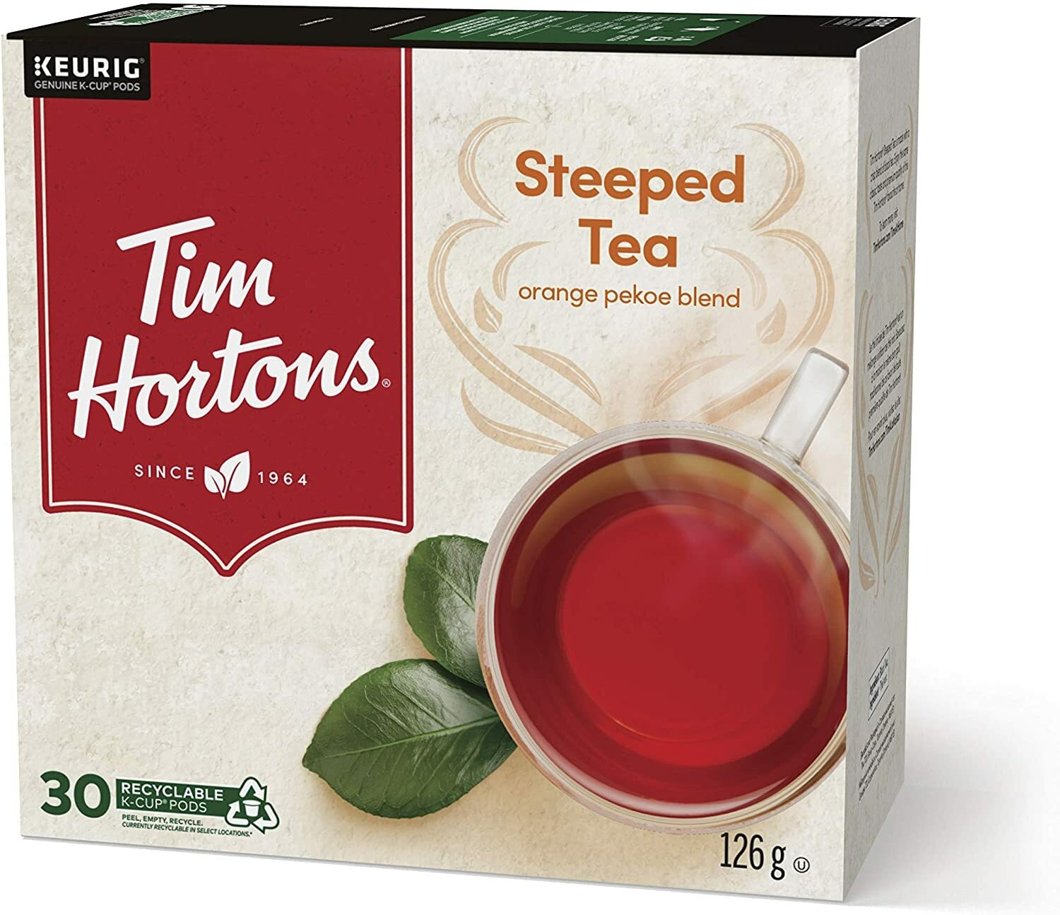 Tim Hortons Steeped Tea Keurig 30 K Cups Canada Tim’s Pods