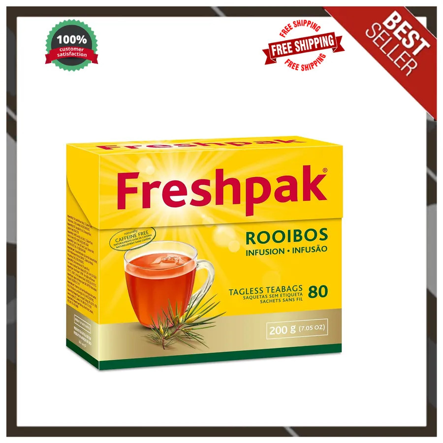 Freshpak Rooibos Tea 80 Tagless Teabags South African Premium Caffeine Free
