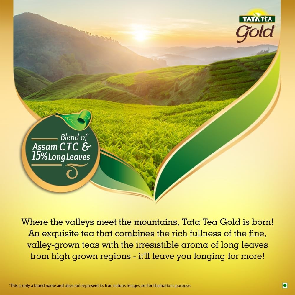 Tata Tea Gold 250 gram, Assam Teas With Gently Rolled Aromatic Long Leaves